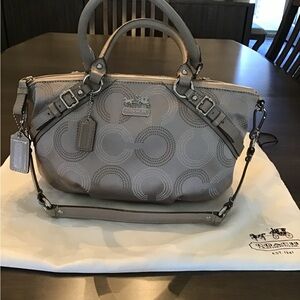 Coach Tan Circle Pattern Satchel